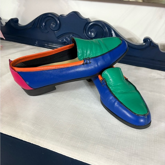 Nina Shoes - Vintage Rare Find Nina Arpeggios Leather Colorblock Loafers Size 7